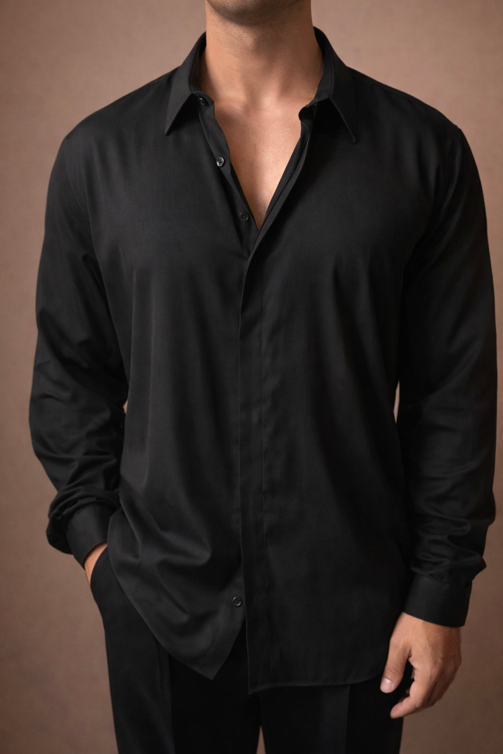 Camicia Nera 100% Viscosa
