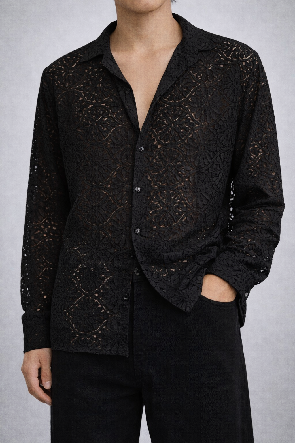 Camicia Macrame Nera