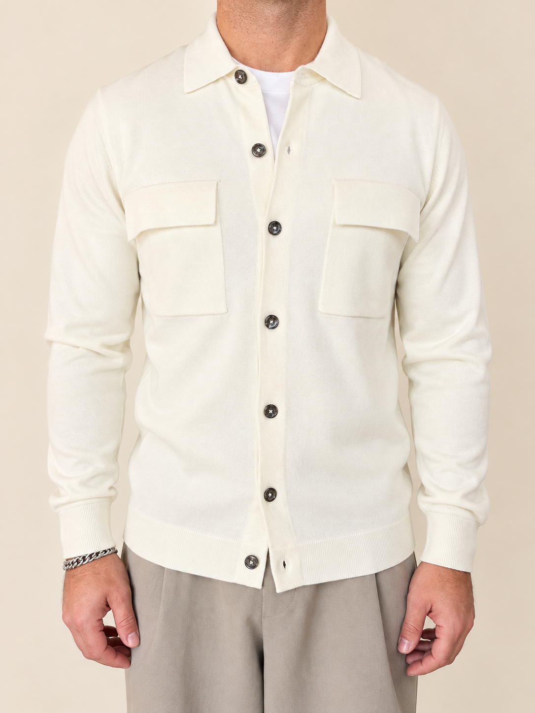Camicia Tasche Bianca