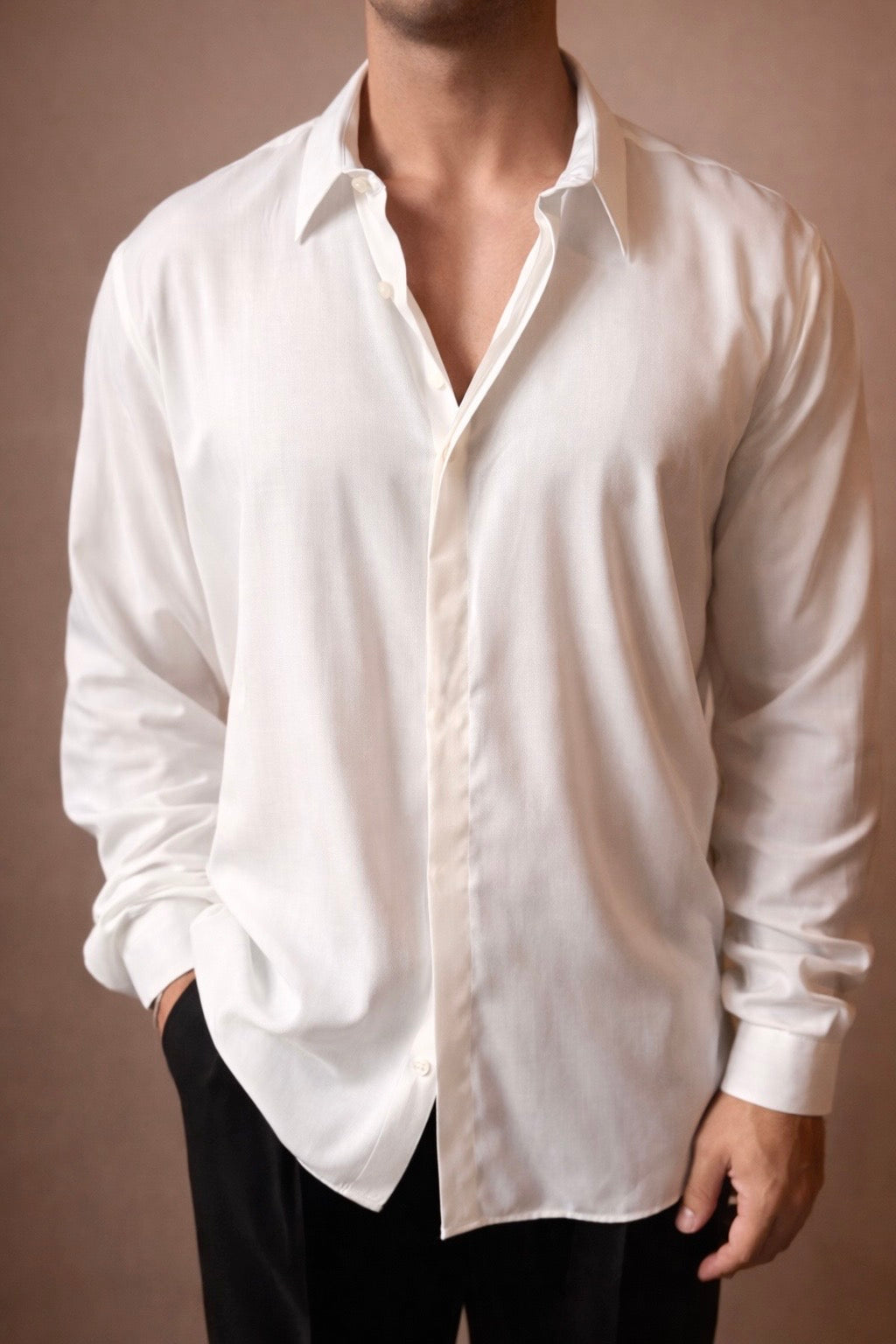 Camicia Bianca 100% Viscosa