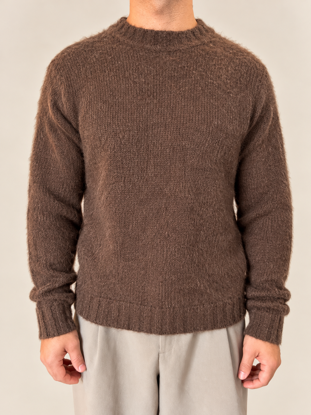 Maglione con Mohair Marrone