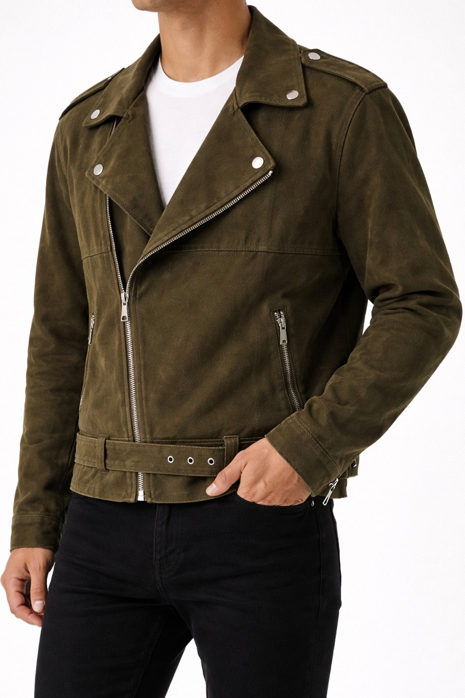 Chiodo in Canvas Fango