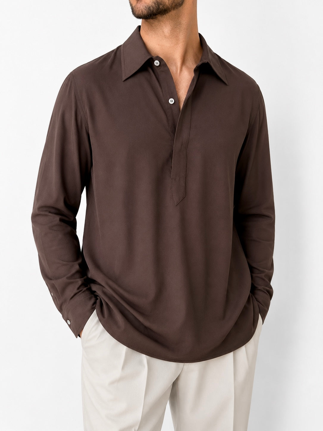Camicia A Serafino Marrone