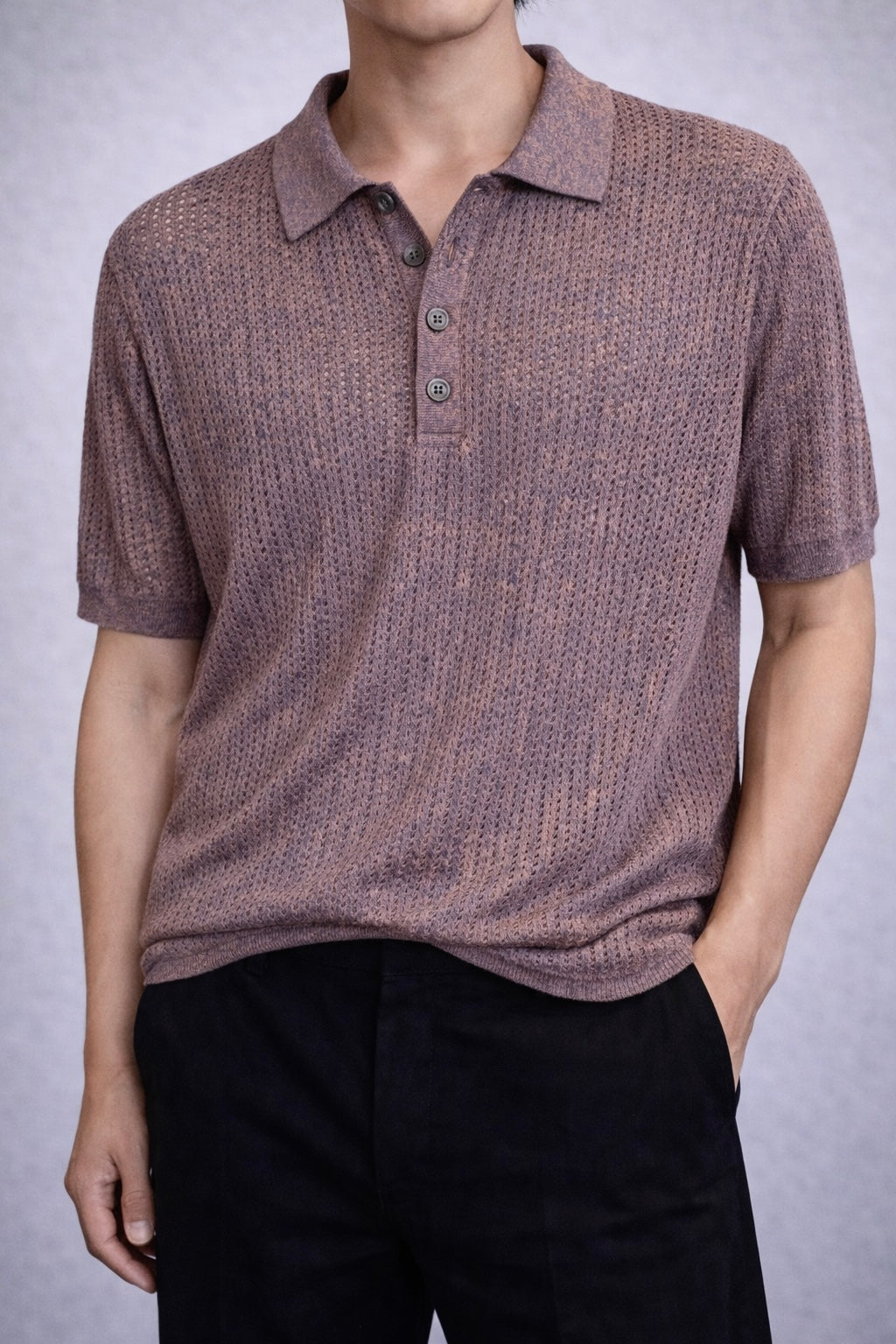 Polo Marrone Laserata