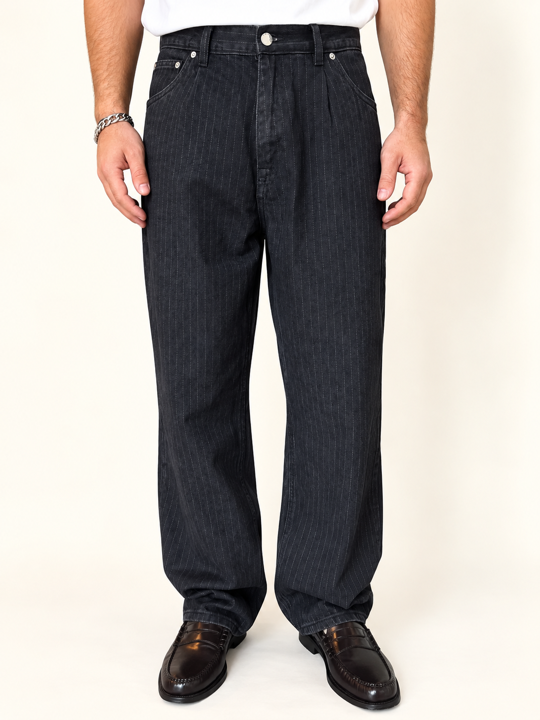 Denim black Gessato