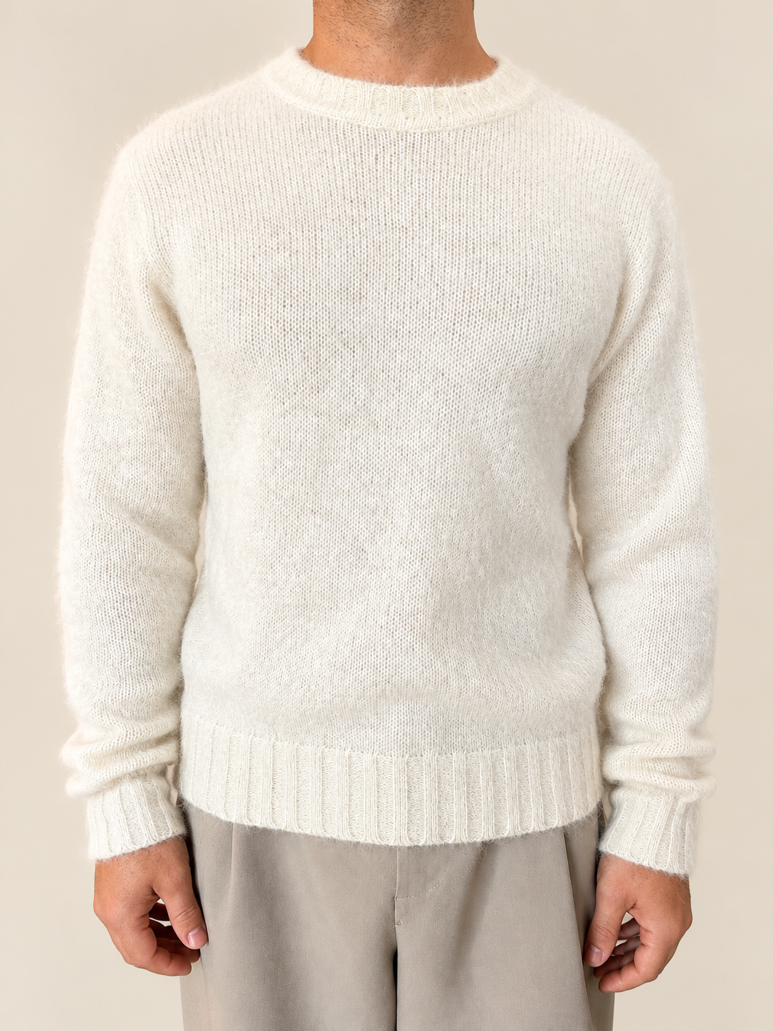 Maglione con Mohair Bianco