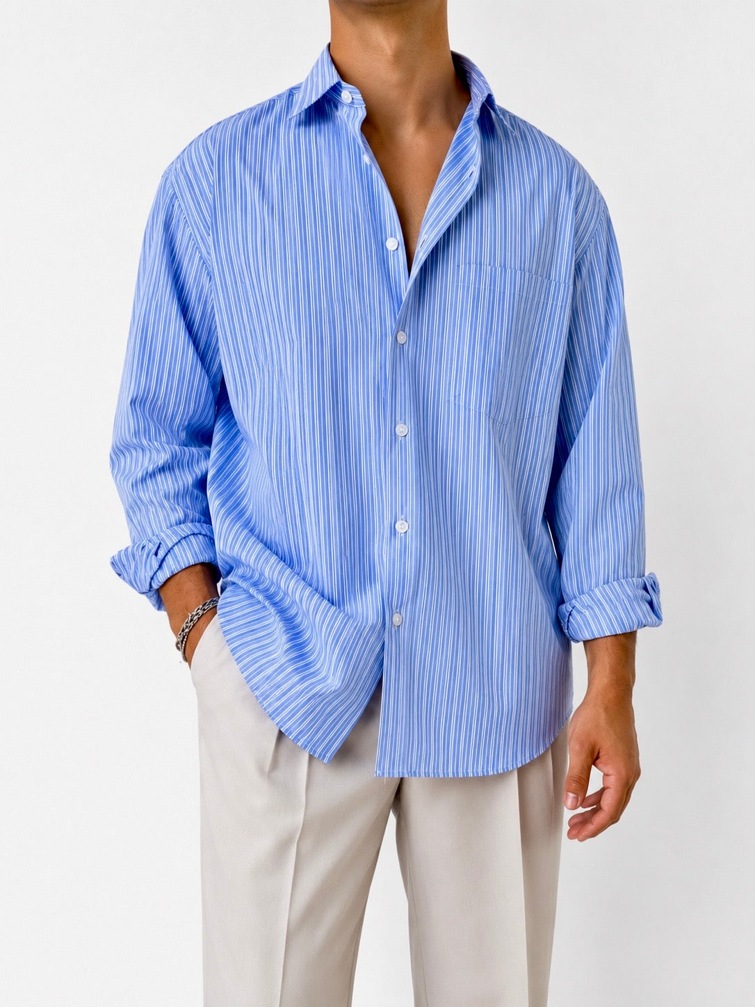 Camicia Celeste Over