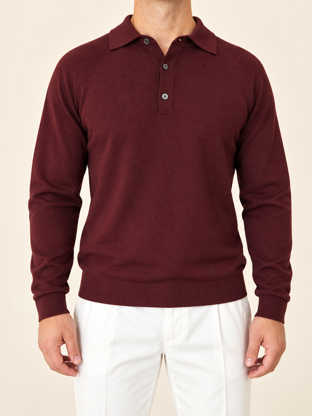 Polo Raglan Bordeaux