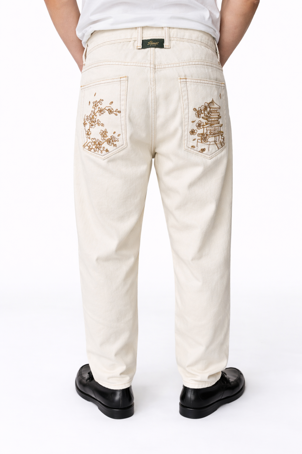 Denim Bianco Ricamo Japan