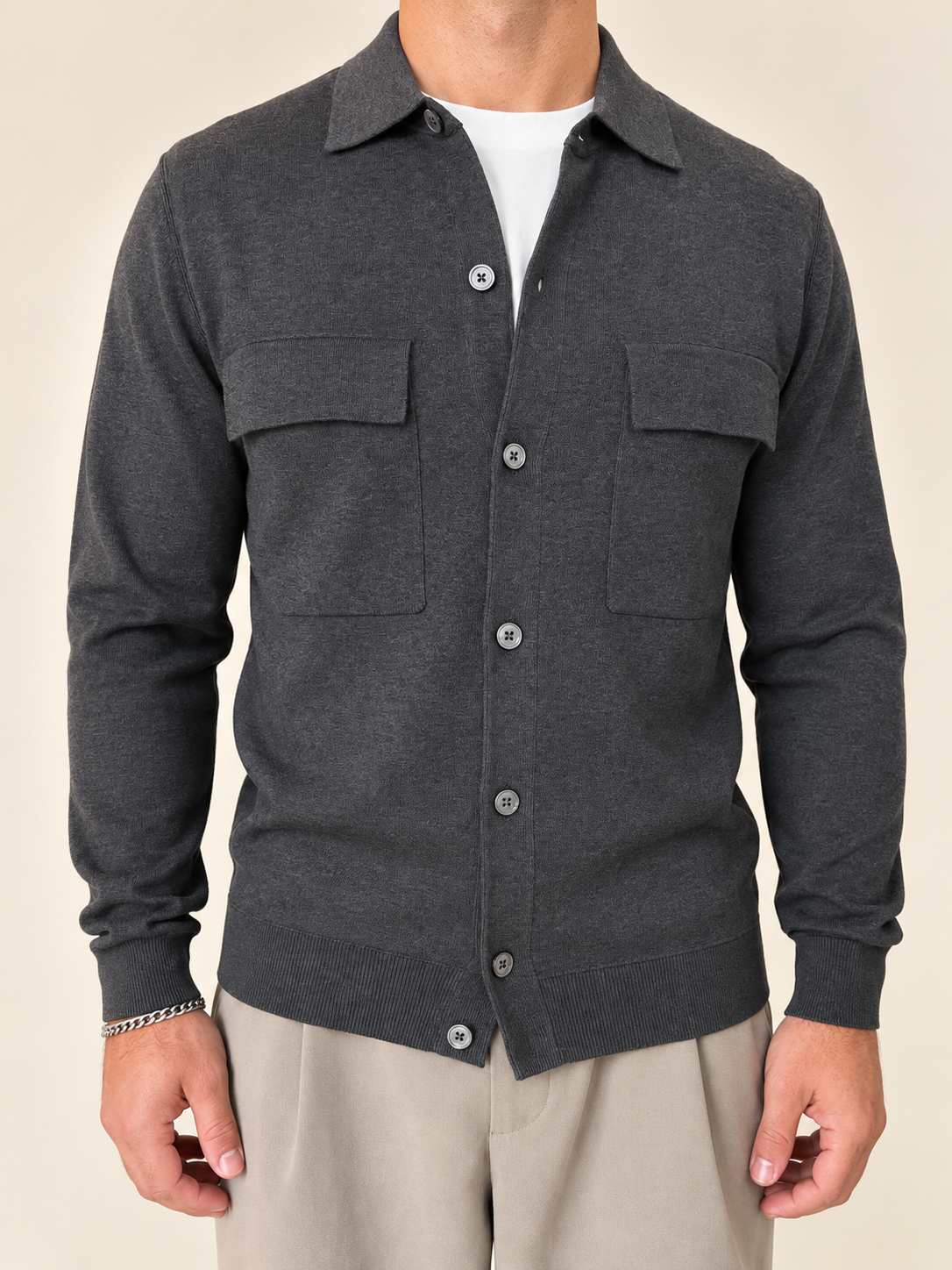 Camicia Tasche Antracite