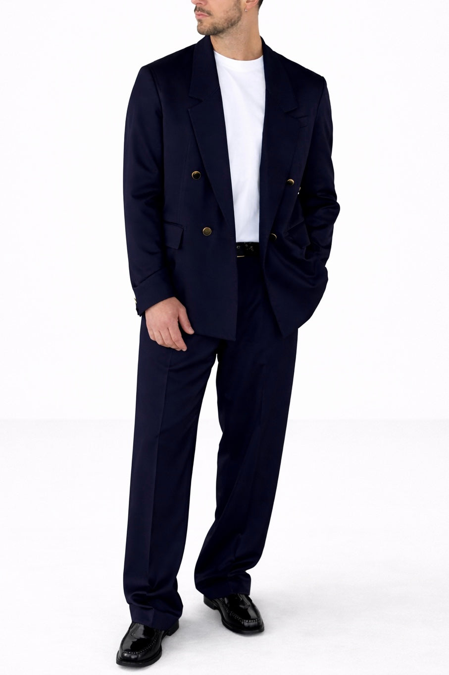 Abito Doppio Petto Blu Scuro