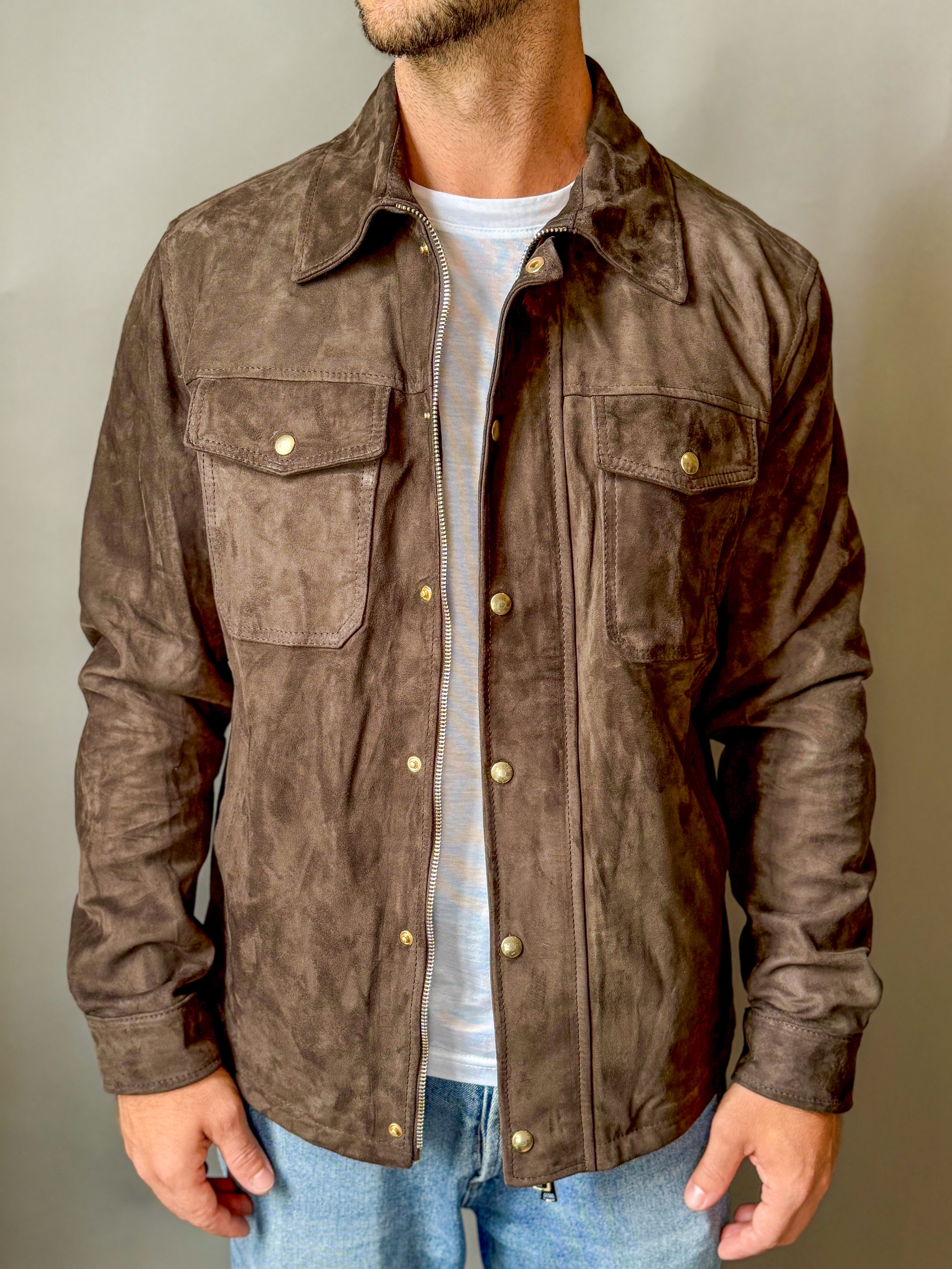 Field Jacket Moro in Pelle