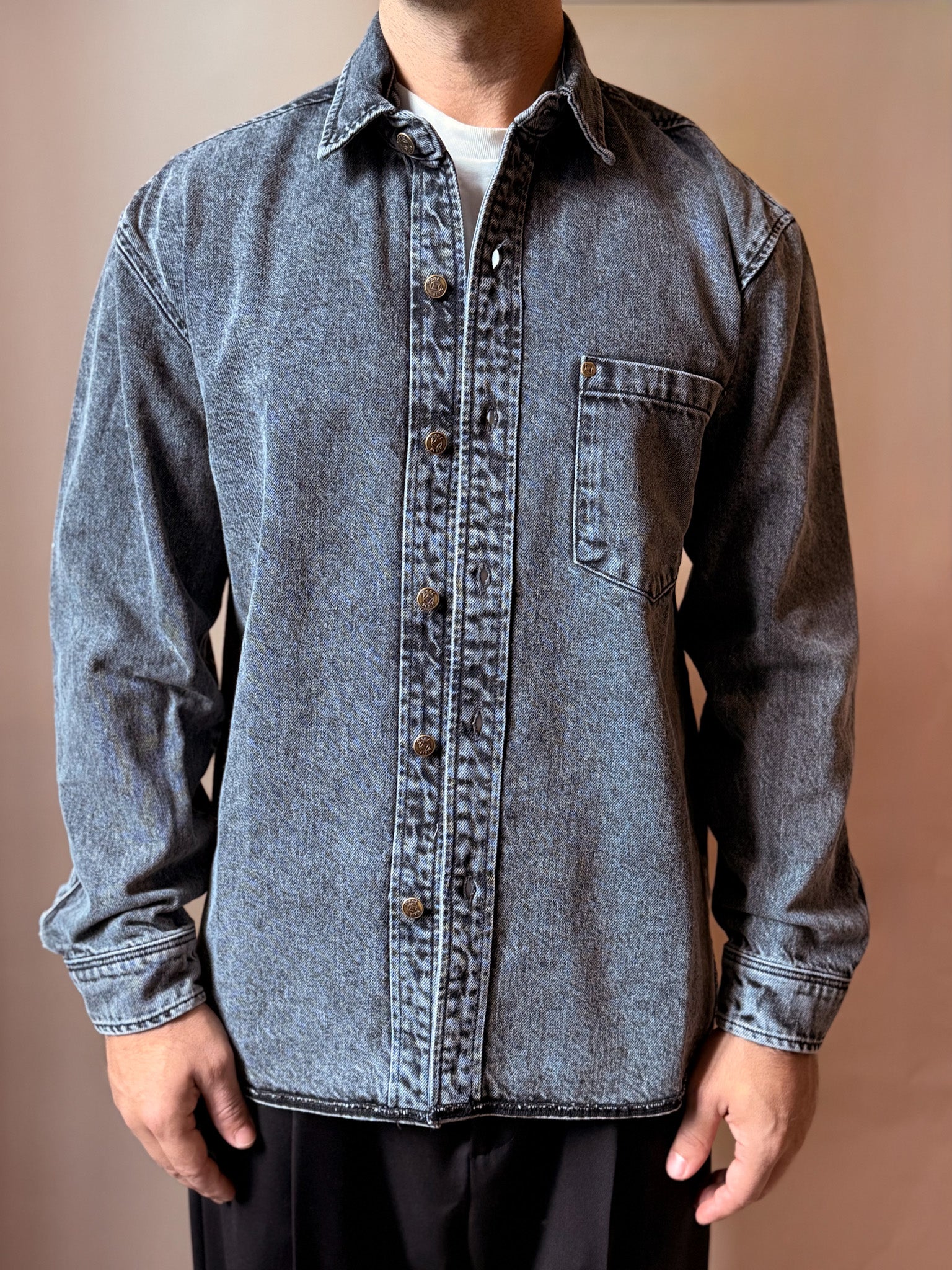 Camicia in Denim Antracite
