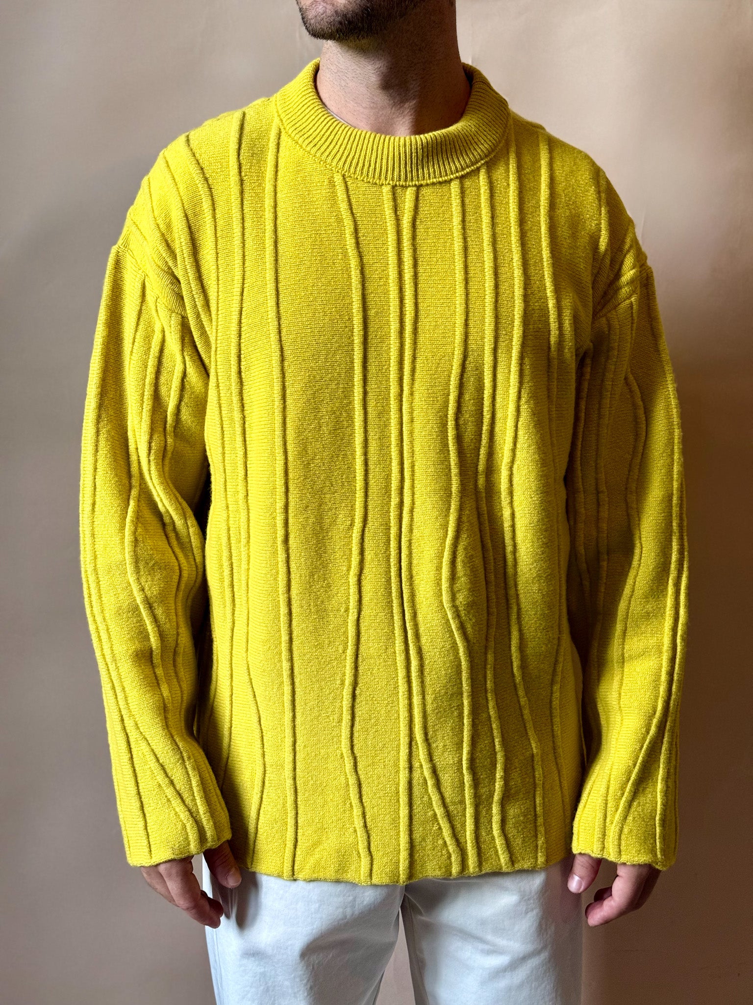 Maglione Girocollo con Venature