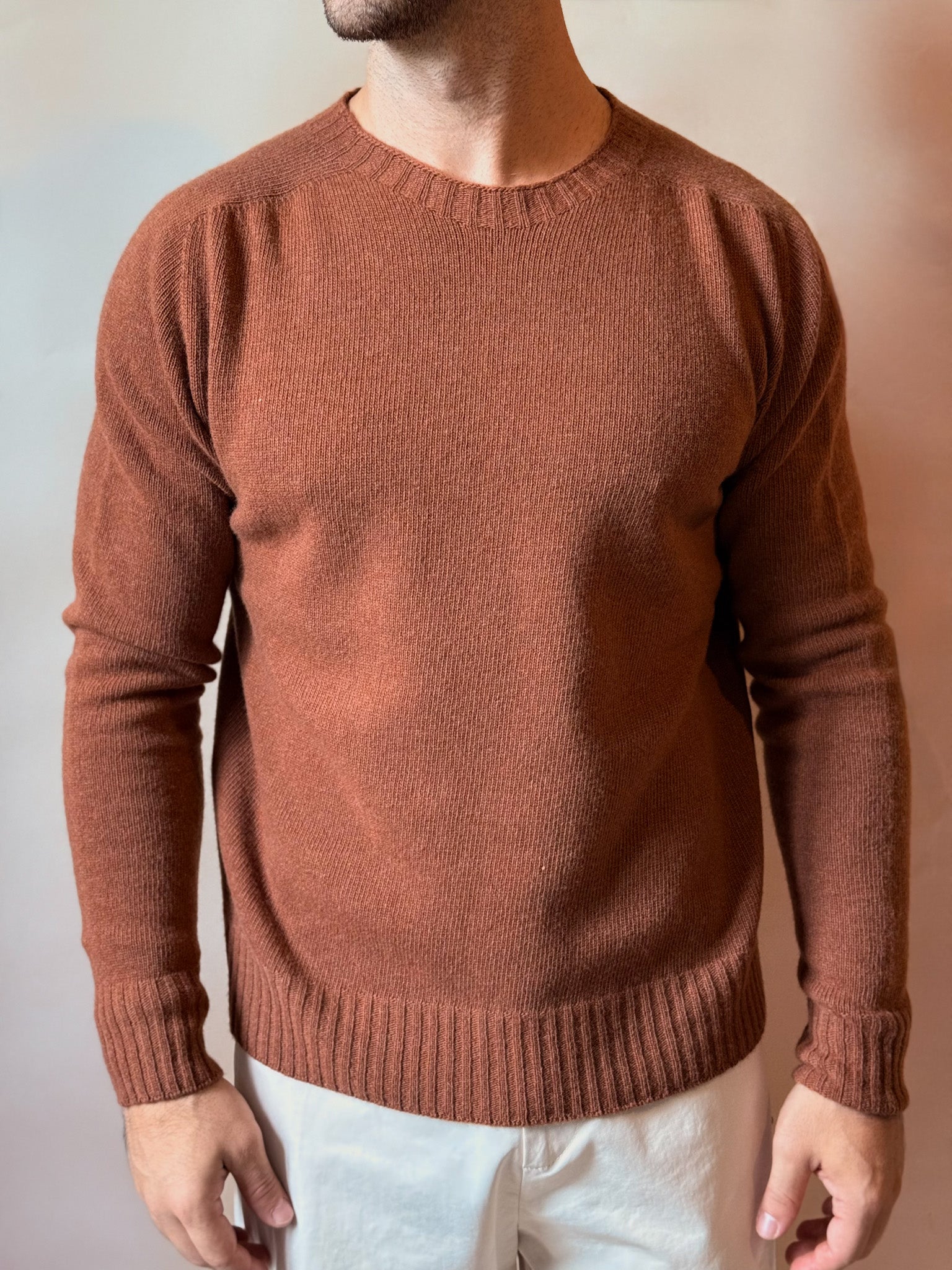 Maglione Girocollo Marrone