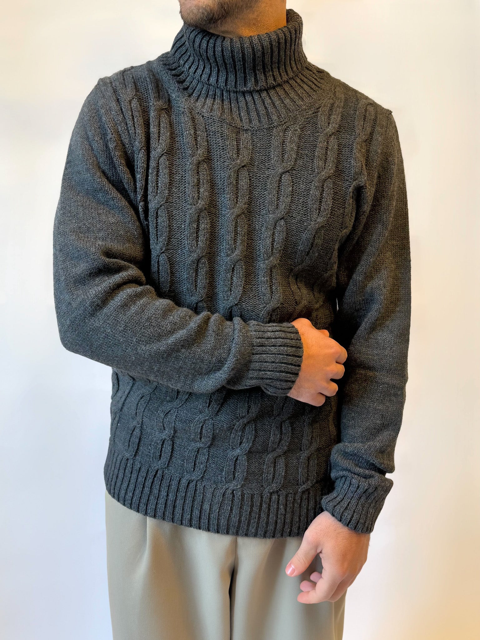 Maglione Dolcevita Grigio