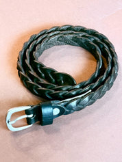 Cintura in Pelle Intrecciata